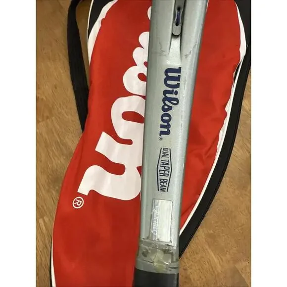Wilson Profile 3.6 si Dual Taper Beam 4 5/8 Grip Tennis Racquet With Carry Case - Picture 7 of 15